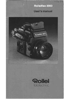 Rollei SL 3003 manual. Camera Instructions.